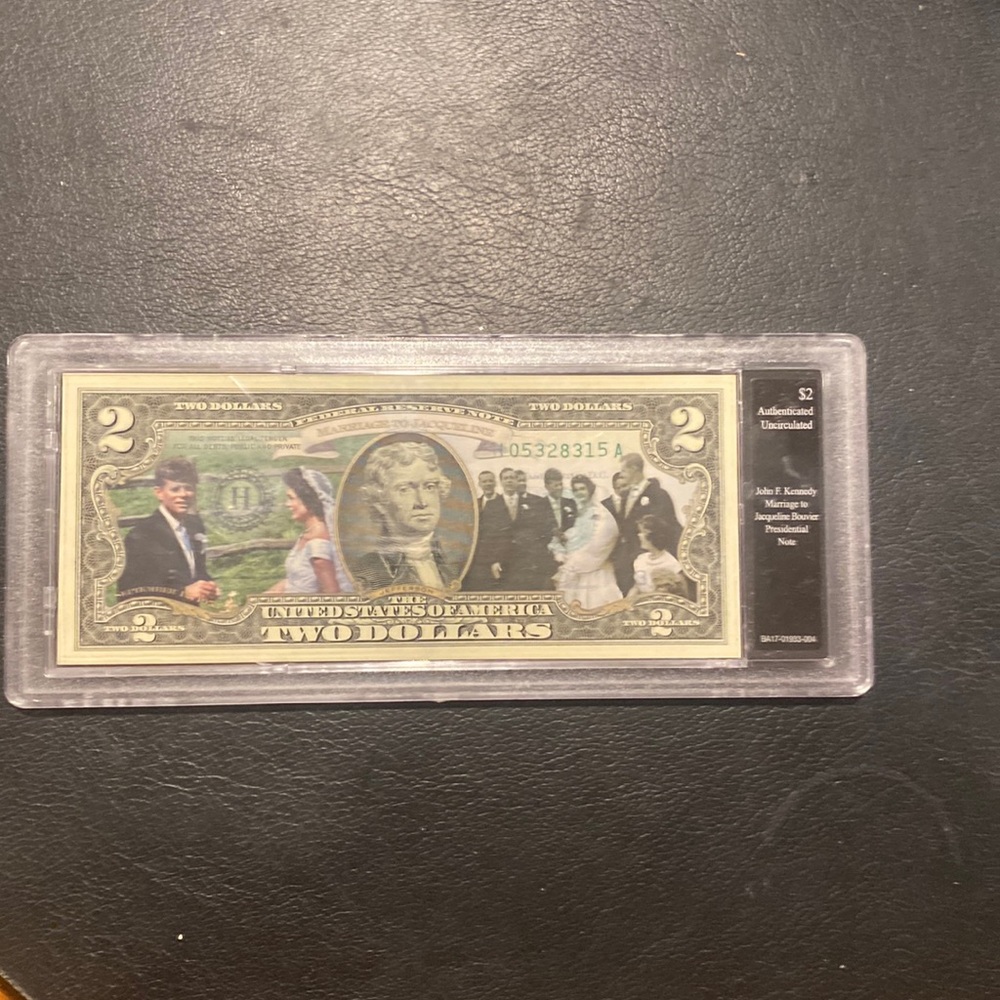 Bradford exchange, John F Kennedy, two dollar bill
